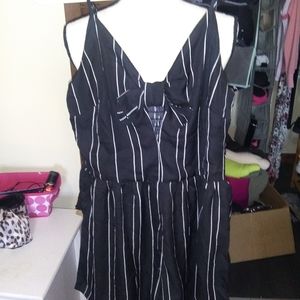 Charlotte Russe szL pin stripe romper